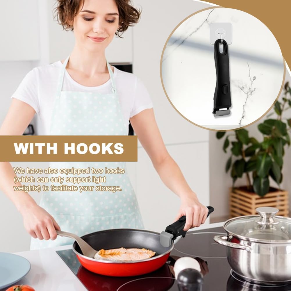 Detachable Pan Handle with Storage Hooks