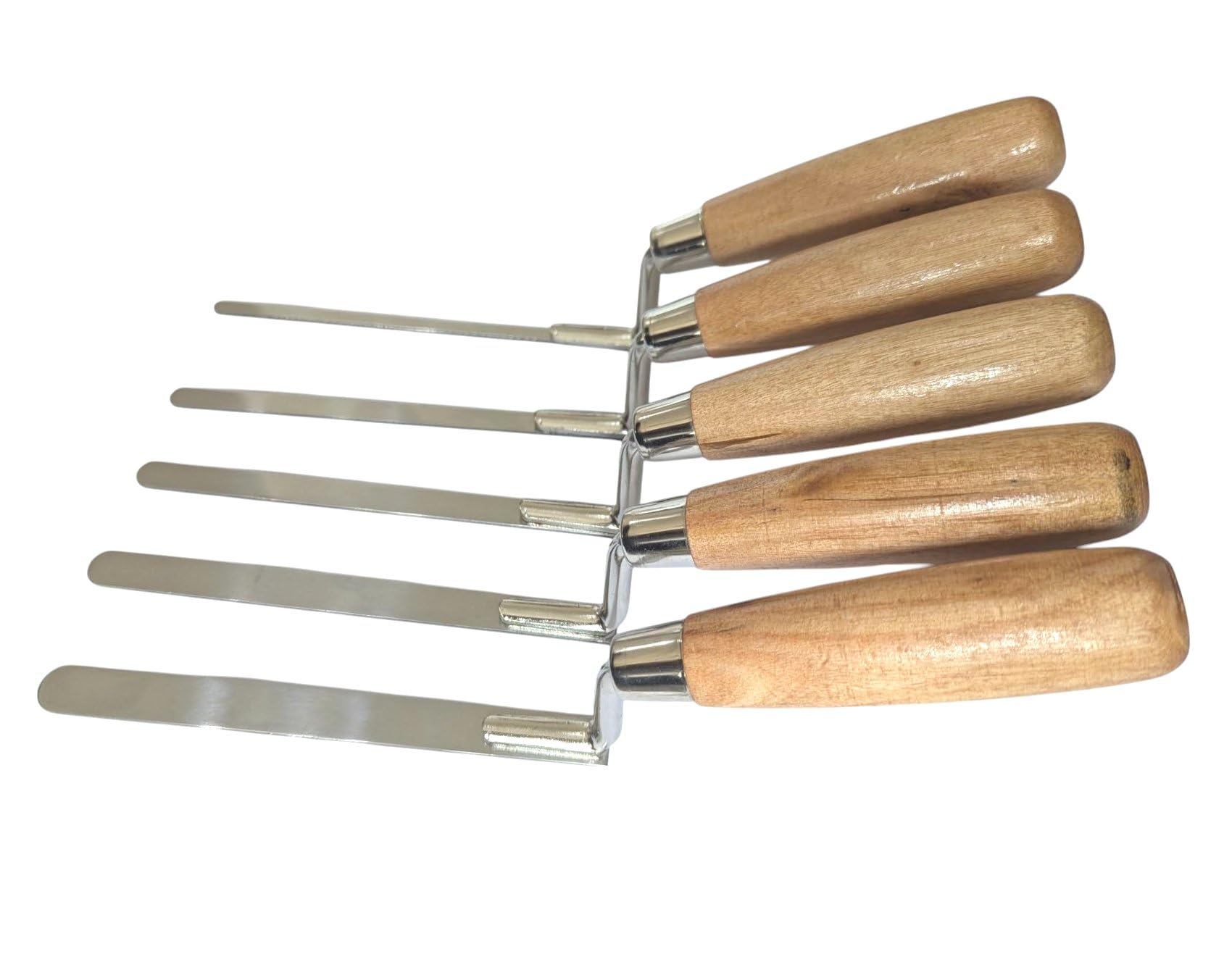 5 Piece Stainless Steel Finger Pointing Trowel Set, 6, 8, 10 - Image 3