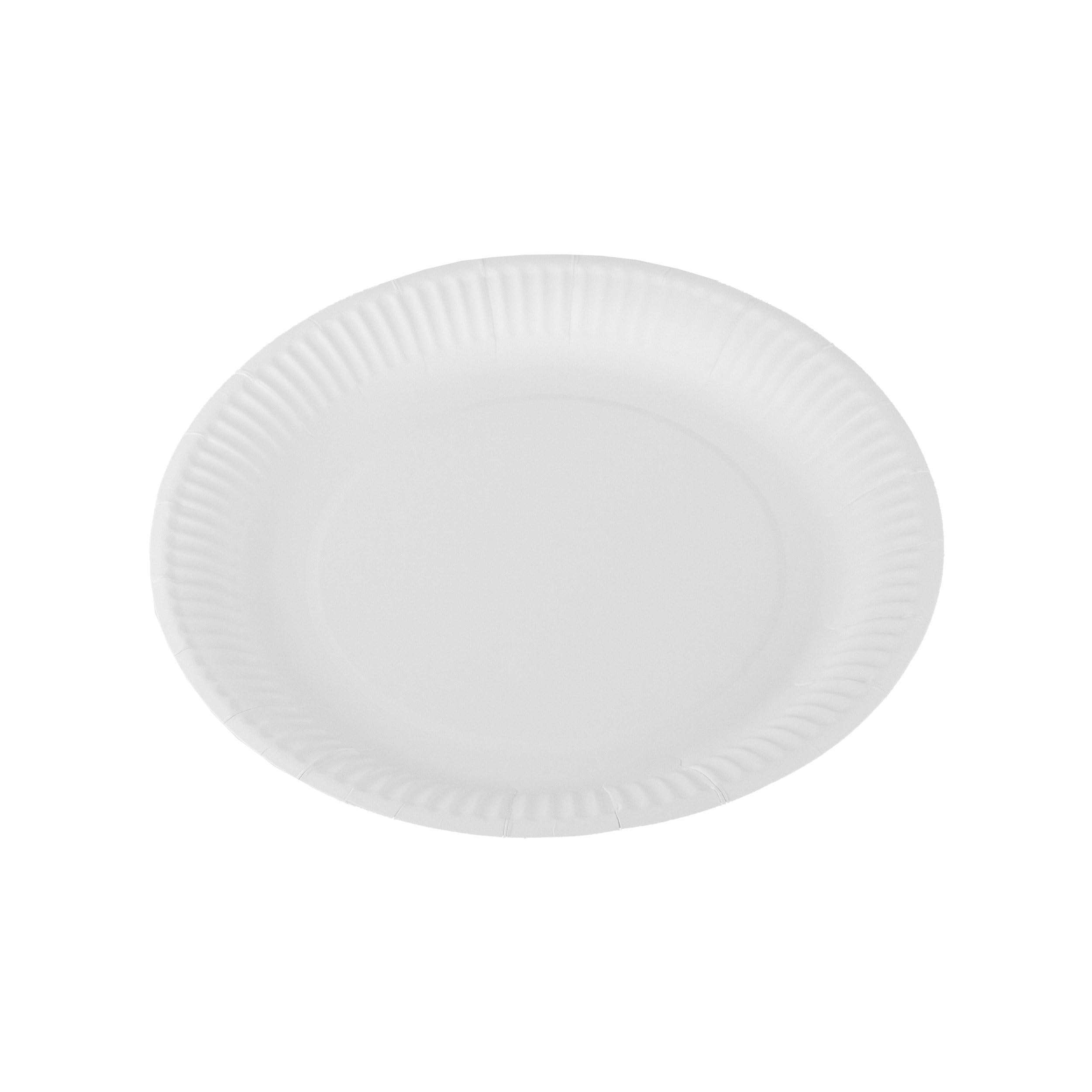 Pappteller Rund 30 cm 200 Stk. Einwegteller Pommes Schalen Currywurst Schale Pappschalen Papierteller Partyteller Einweg Party Teller Kuchenteller aus Pappe (200, Rund 30 cm)