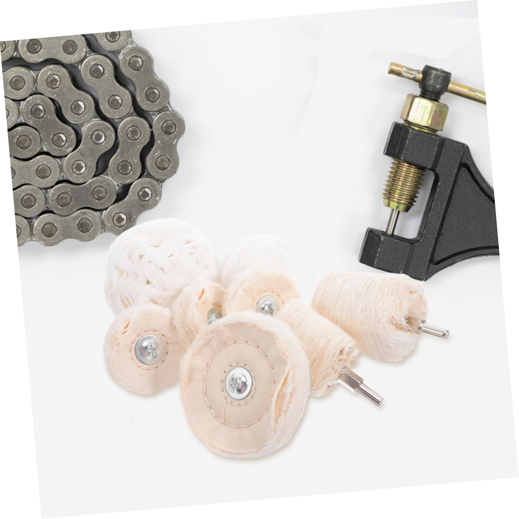Kit de Polissage 8 Pièces, Meule à Coton Hexagonale pour Métal et Voiture