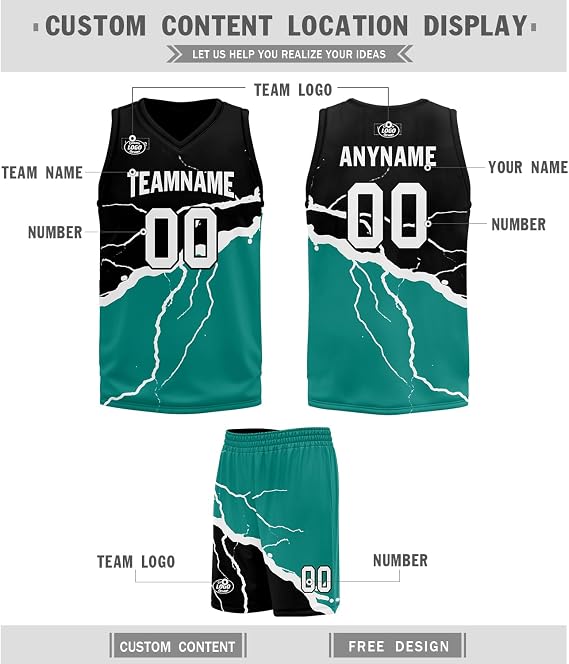 Custom Basketball Jersey for Men Basketball Uniform Youth Kids with Name,Numer,Logo, Personalized Team Jerseys Sportwear