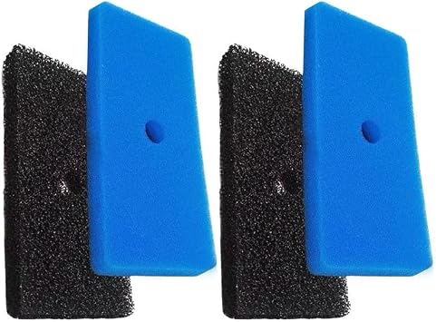 2-pack Pond Filter Sponge Mats for Oase Biomaster 871980305528 Biosmart 52229/52231   Blue Black Replacement Filter Media Pads 13 X 26.18 X 2.49 Cm