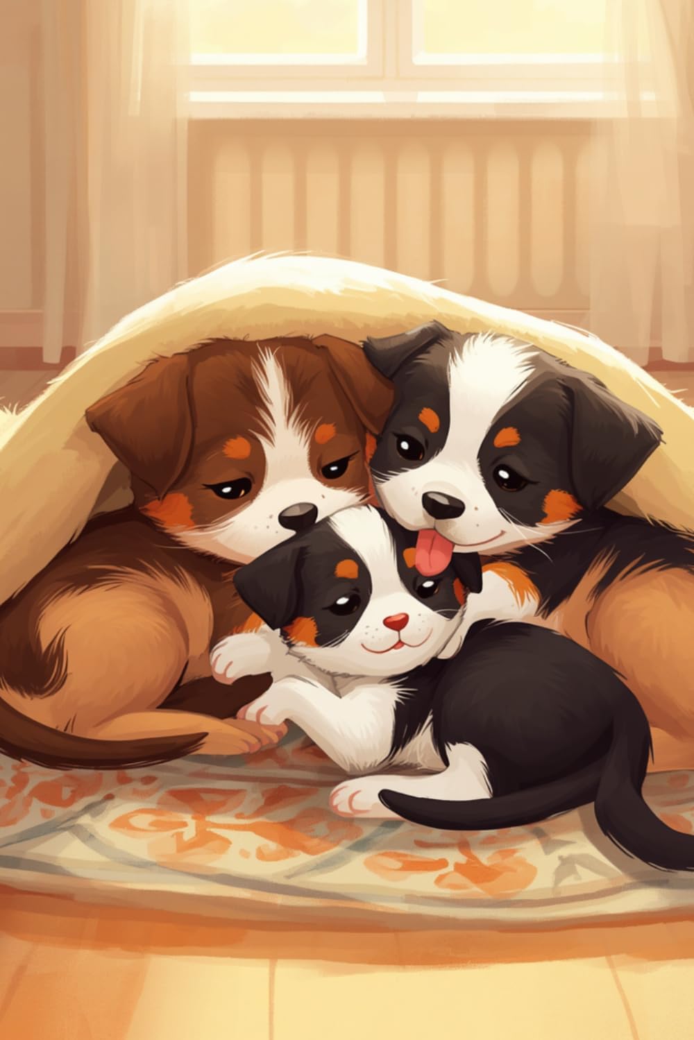 Perros y Gatos Kawaii: Libro de colorear con 21 dibujos adorables