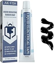 Liquid Insulating Rubber Coating, Liquid Electrical Tape, Quick Dry Waterproof Liquid Insulating Glue, High Temperature Resistant Fire Retardant Glue-50ml (Black)