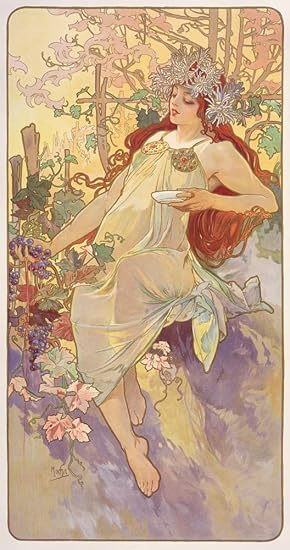 Amazon Co Jp 絵画風 壁紙ポスター はがせるシール式 アルフォンス ミュシャ 四季 秋 Autumn 16年 四季シリーズ 連作 アールヌーヴォー キャラクロ K Mch 033s2 318mm 603mm 建築用壁紙 耐候性塗料 ホーム キッチン