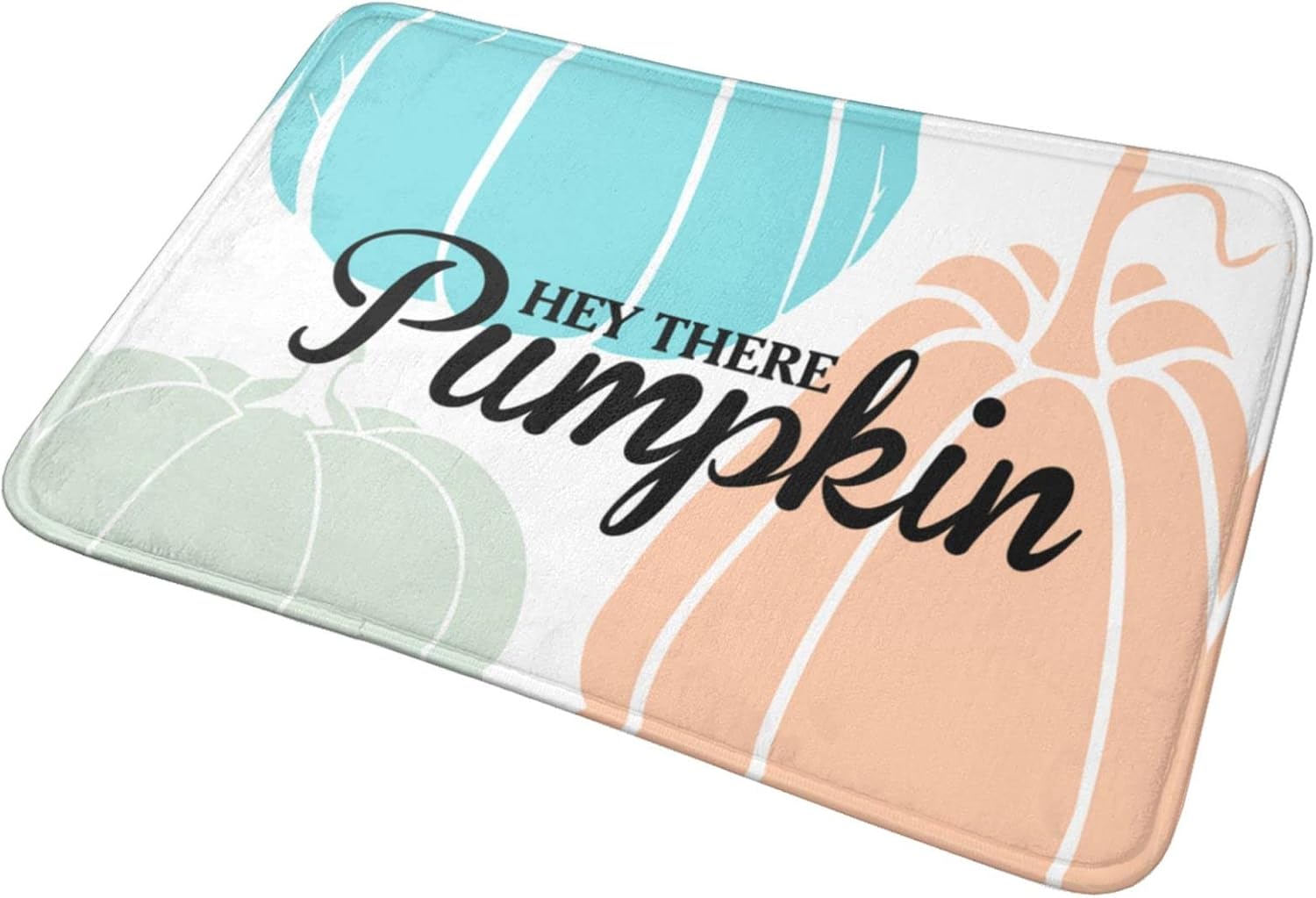 Outdoor Winter Rug Hand-Drawn Style Hey There Pumpkin Doormat Door Mats for Inside Entry Spring Outdoor Mat(40X60CM)