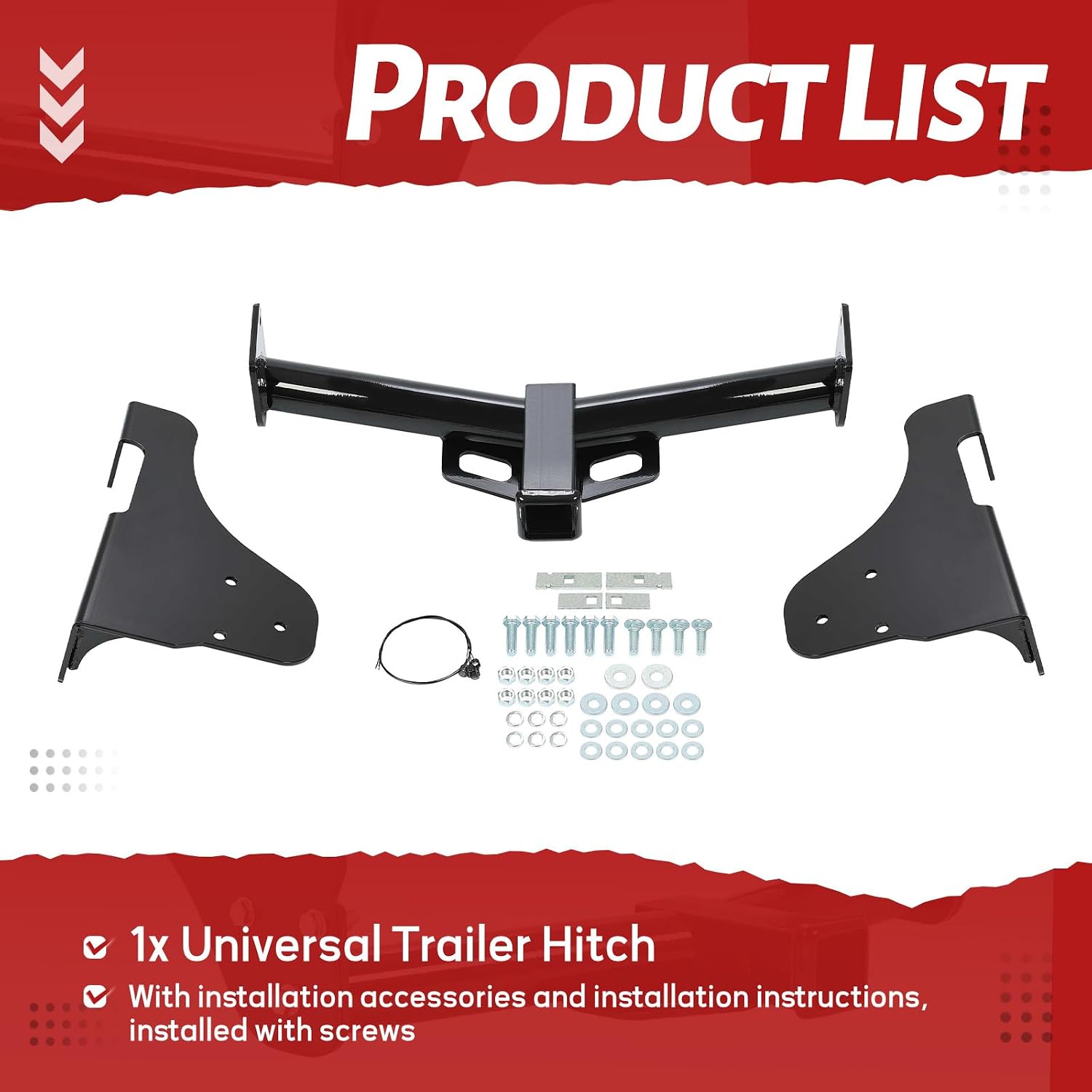 ECOTRIC Universal Trailer Hitch Compatible with 2020-2024 Subaru Legacy Sedan Outback Wagon Van SUV Pickup Truck W/2 Inch Receiver Heavy Duty Steel