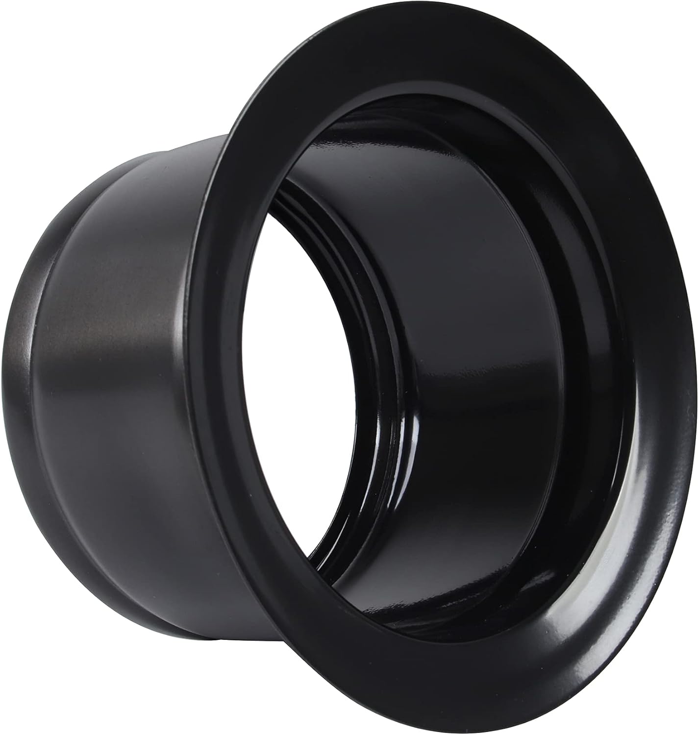 LQS Extended Sink Flange, Deep Garbage Disposal Sinks Flange for Kitchen Sinks, Fit for 3-1/2 Inch Standard Sink Drain Hole, Deep Sink Flange (Black)