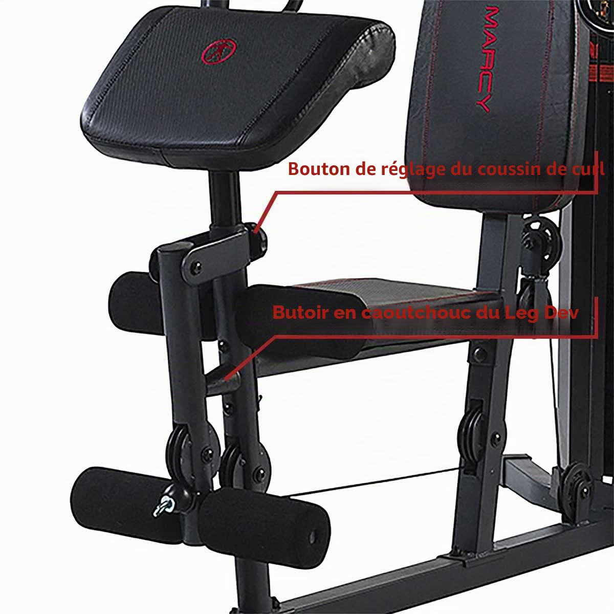 Marcy Appareil à Charges guidées Eclipse HG3000 Compact Home Gym - Tour de Poids de 68 kg - Poulie Haute et Basse - Poids Maximal de l’utilisateur 135 kg - 4 Versions