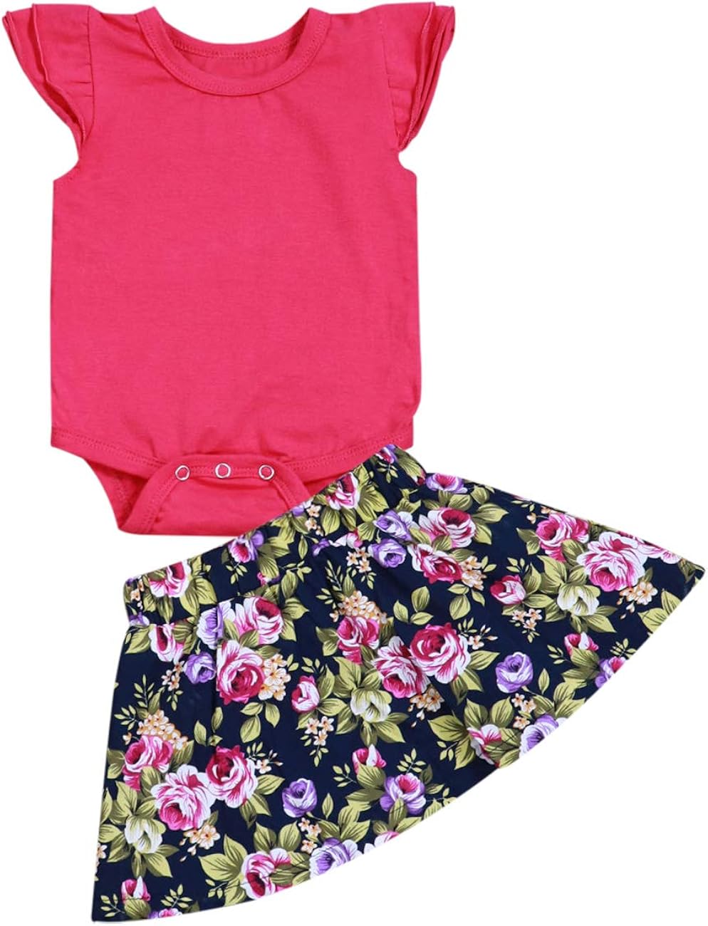 Baby Boy Girl Brother and Sister Matching Fashion Outfits Short Sleeve T-Shirt Tops + Shorts Set