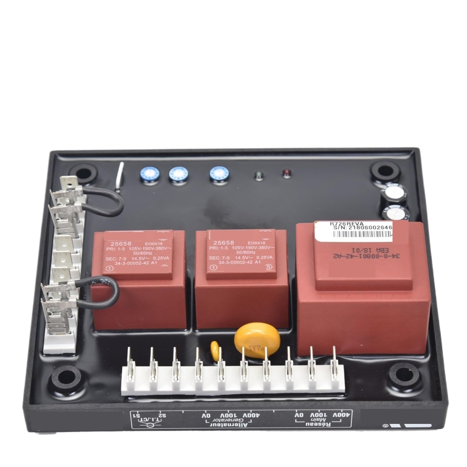 ANERTQUIH 1pcs R726 AVR Brushless Generator Automatic Voltage Regulator Big Power Control stabilizer(Original R726)