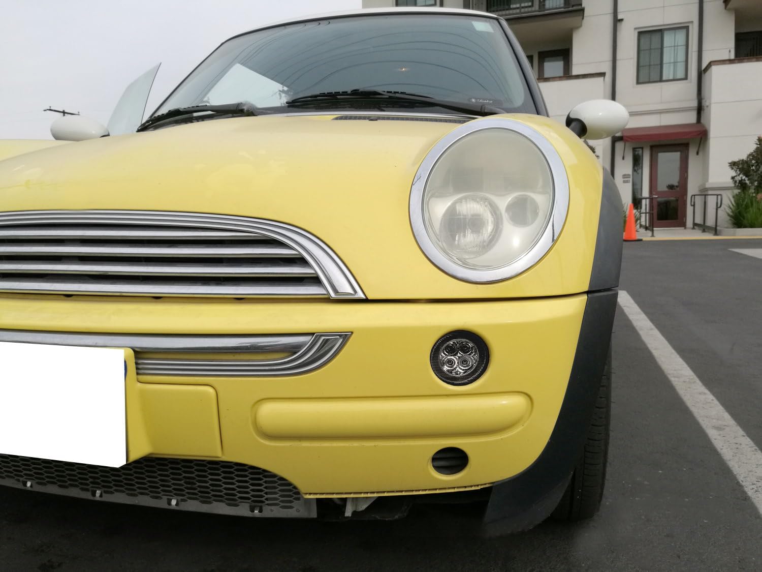 iJDMTOY Smoked Lens White LED DRL Parking Light/Turn Signal Compatible With 2002-06 MINI Cooper R50 R53 Hatchback & 05-08 R52 Convertible, OEM Fit White Daytime Running Lights & Amber Turn Blinkers