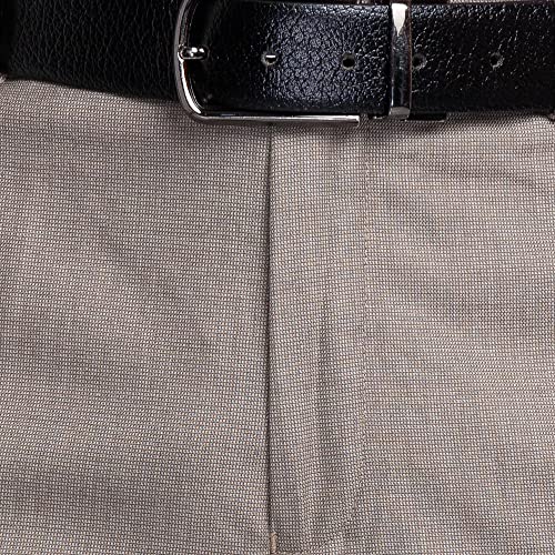 Image of Park Avenue Men's Pure Cotton Structure Pattern Smart Fit Flat Front Formal Trouser