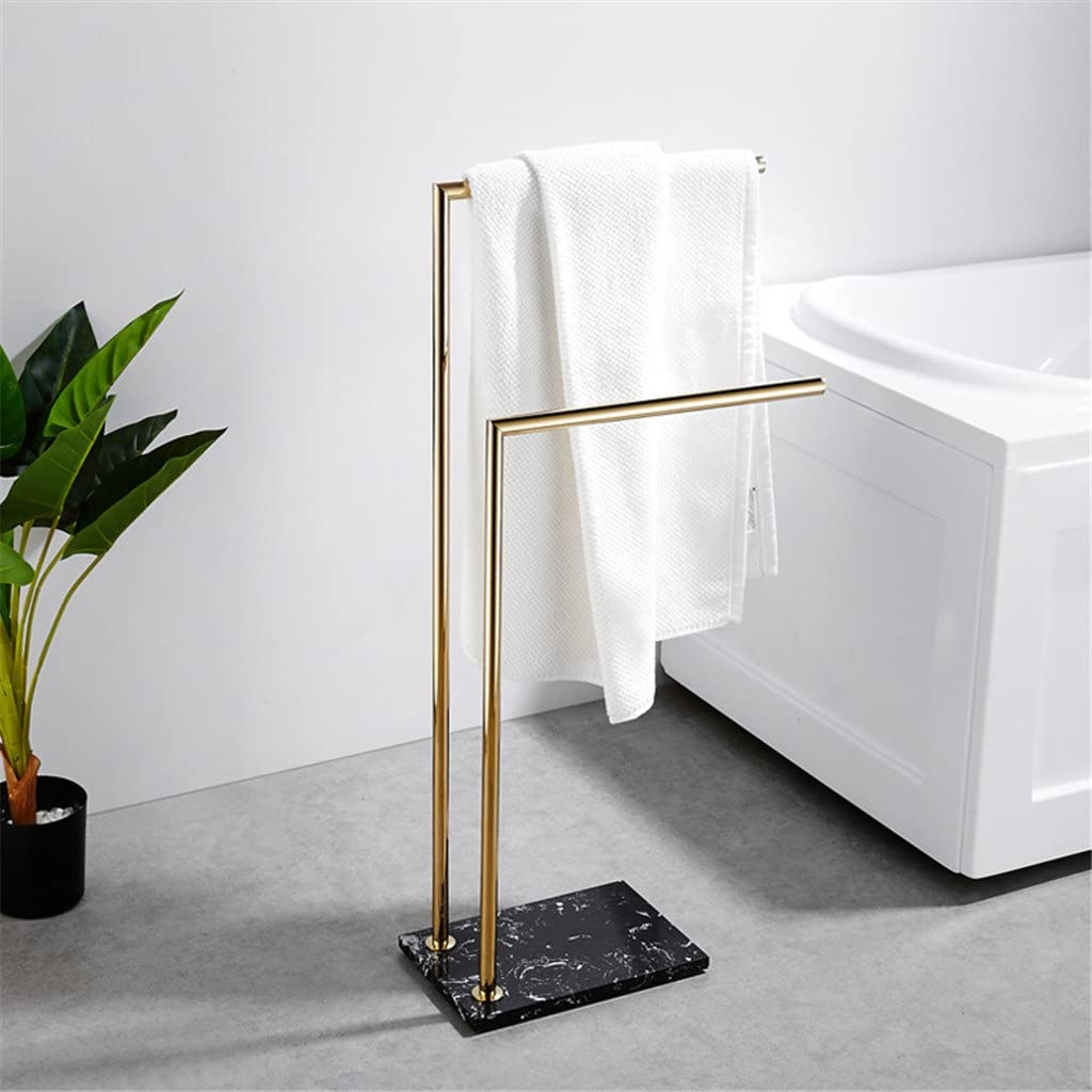 Tyuhduyur E L Shap Pedestal Towel Holder Bathroom Towel Rack Stand Floor Standing Bath Towel Holder Clothes Drying Racks(E) (