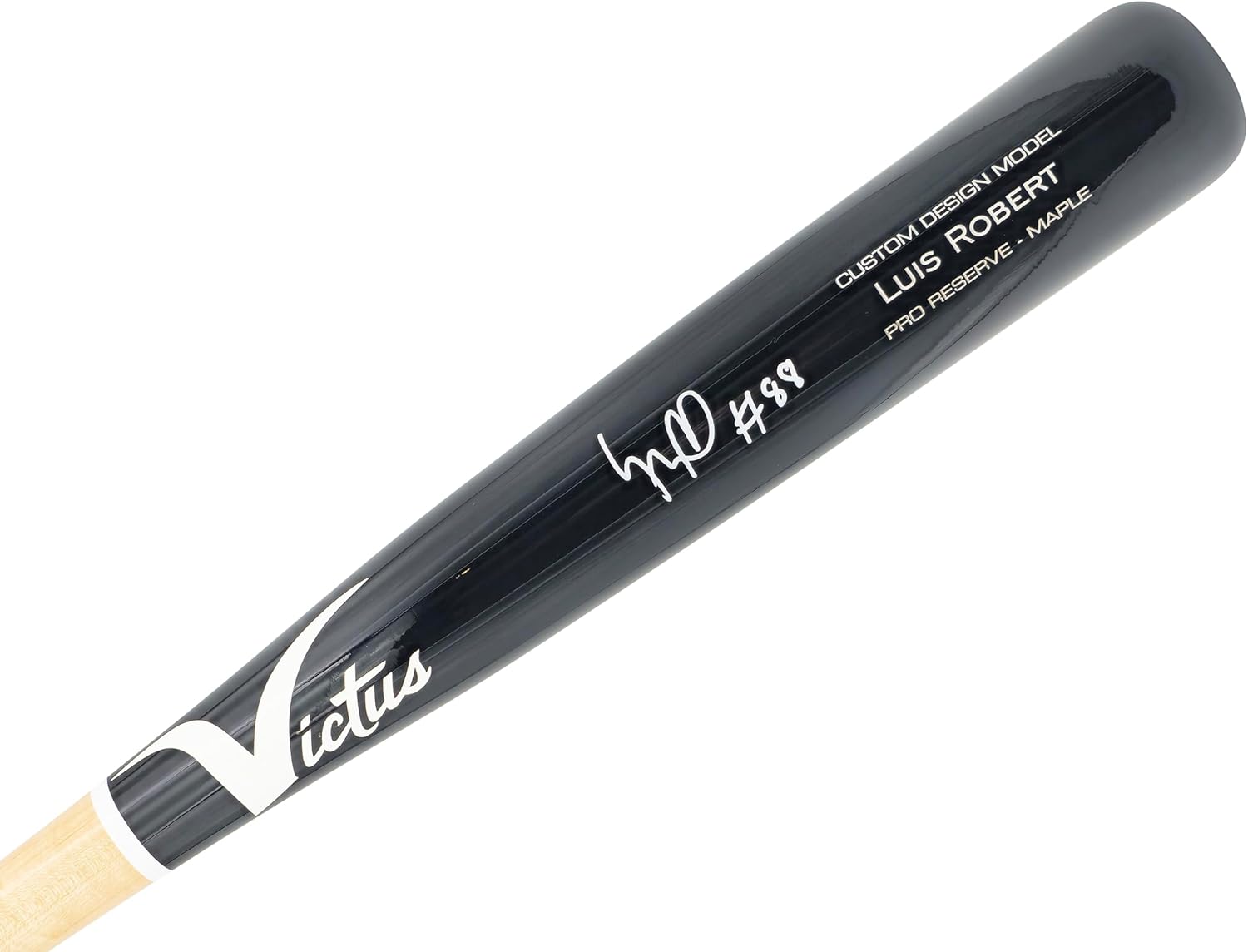 Luis Robert Jr. Autographed Black & Blonde Player Model Baseball Bat Beckett BAS Witness Stock #227297