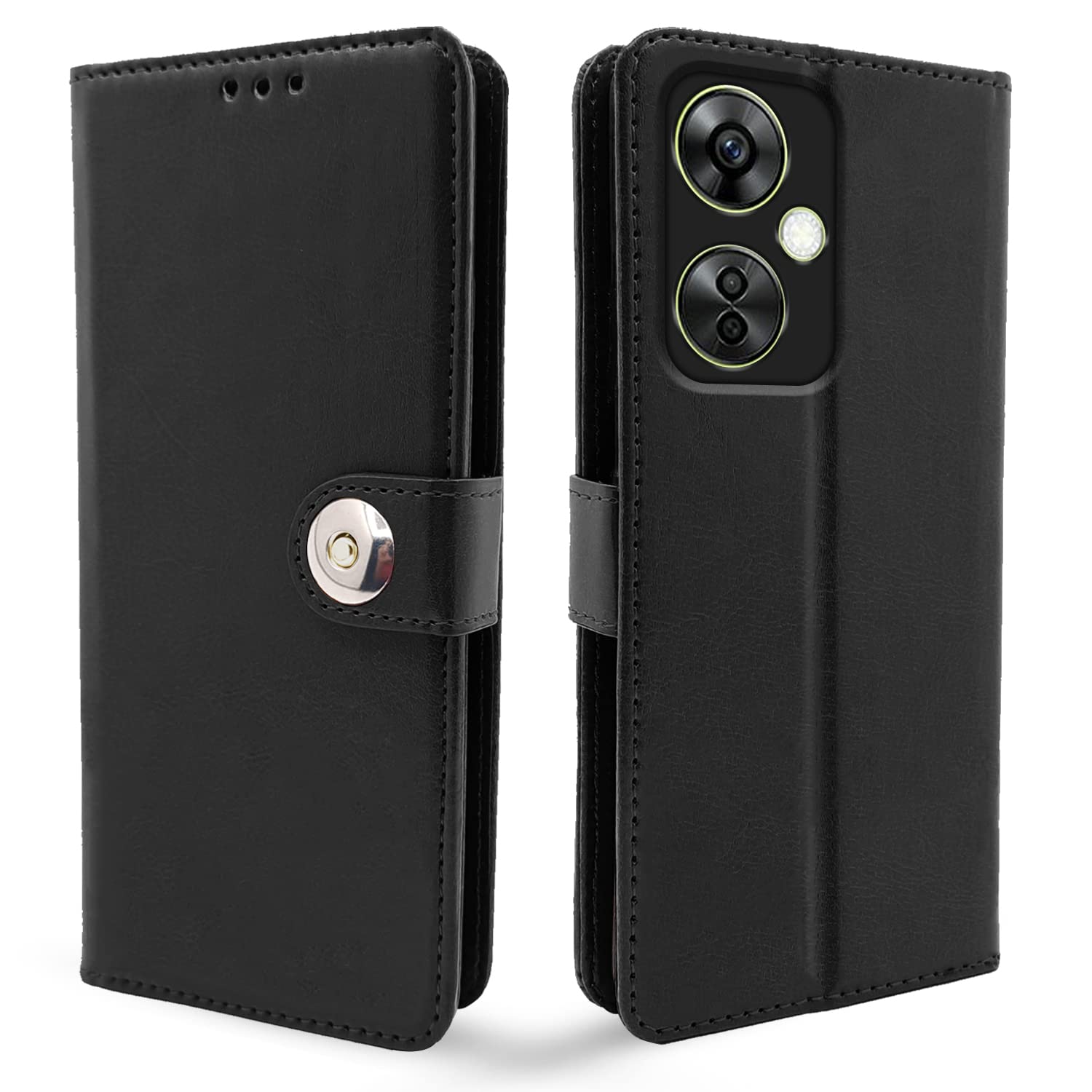 Pikkme OnePlus Nord Ce 3 Lite 5G Flip Cover Leather Finish | Inside TPU with Card Pockets | Wallet Stand and Shock Proof | Complete Protection Button Flip Case (Black) (B0C1ZDCVFJ) Amazon Price History, Amazon Price Tracker