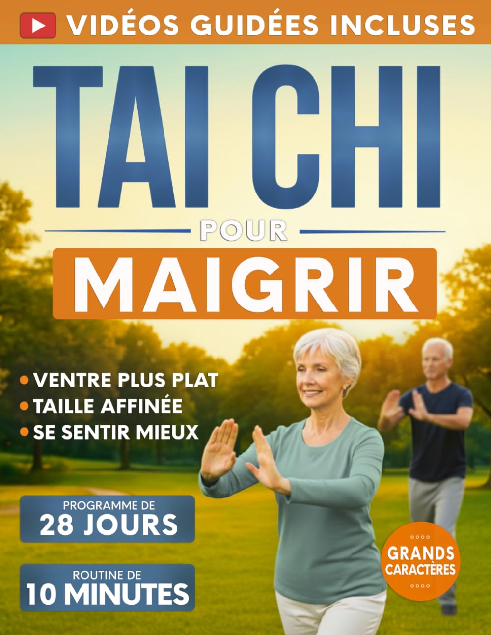 Tai Chi pour Maigrir: Défi de 28 Jours pour Perdre la Graisse du Ventre Affiner la Silhouette et se Sentir Mieux | Routine Quotidienne de 10 Minutes avec des Exercices Doux et Faciles