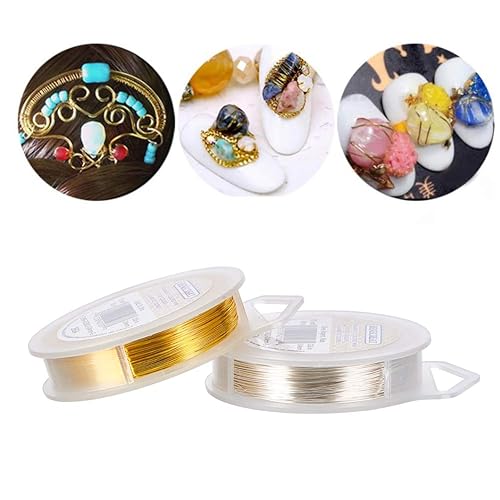 Miniatura 7 de BENECREAT - Bobina de alambre resistente al deslustre dorado o plateado