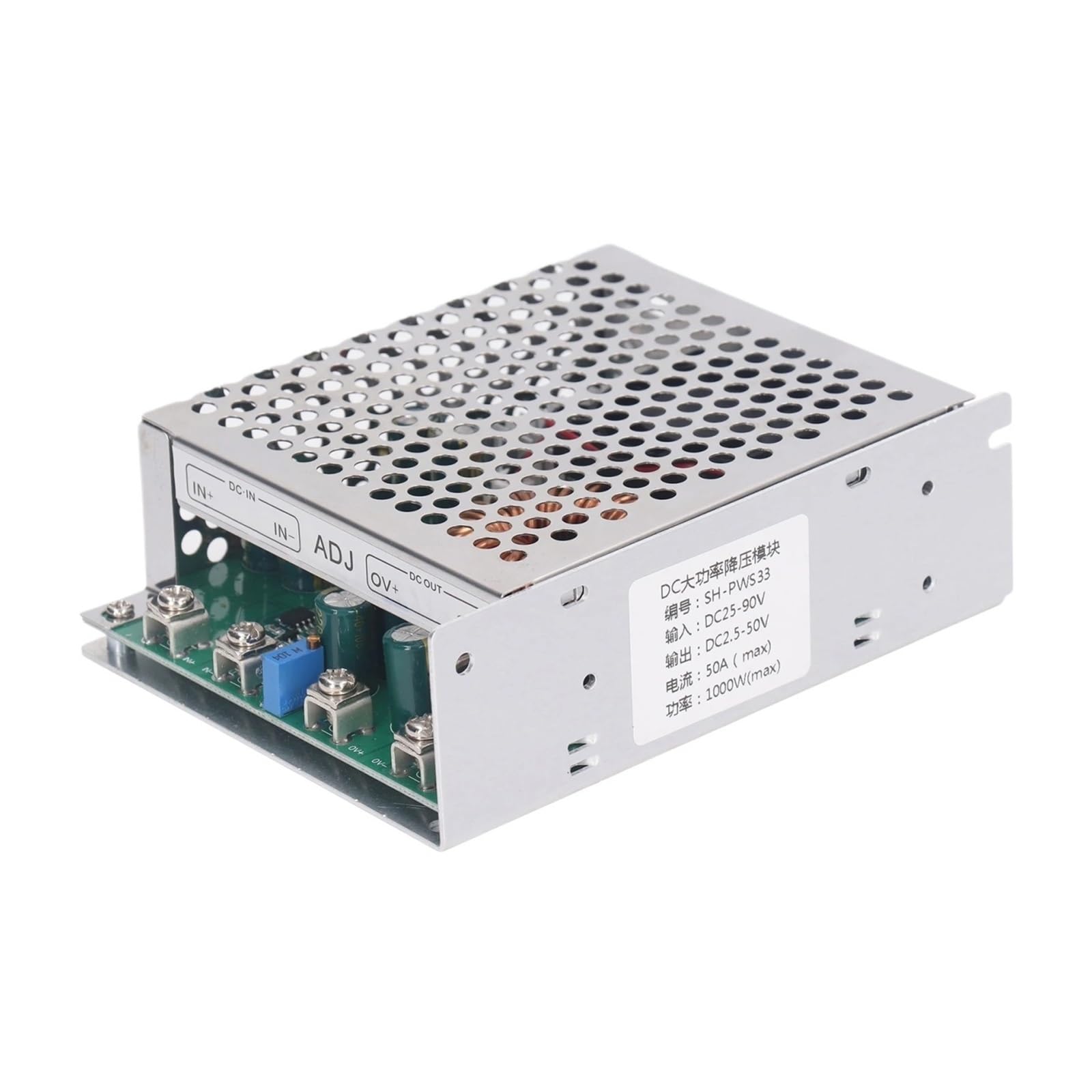 Modulo buck step-down da 25-90 V a 2,5-50 V da 1000 W 50 A con ventola