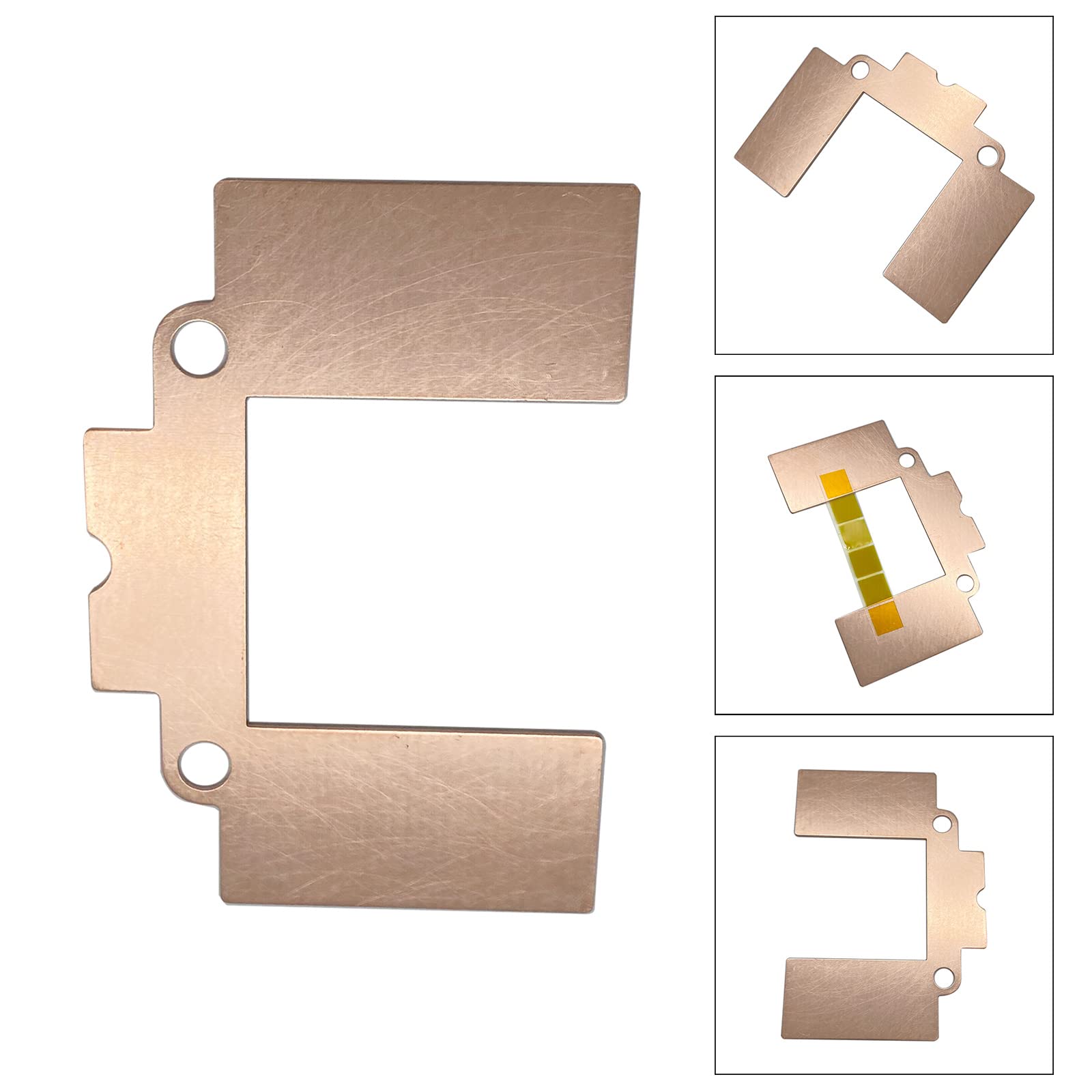 Nawwgy GPU Nickel Plated Copper Heatsink Graphics Card Memory 5600 5700XT Down 15-40 Degree GPU Thermal Pad Graphics Card Heat Sink Copper Sheet