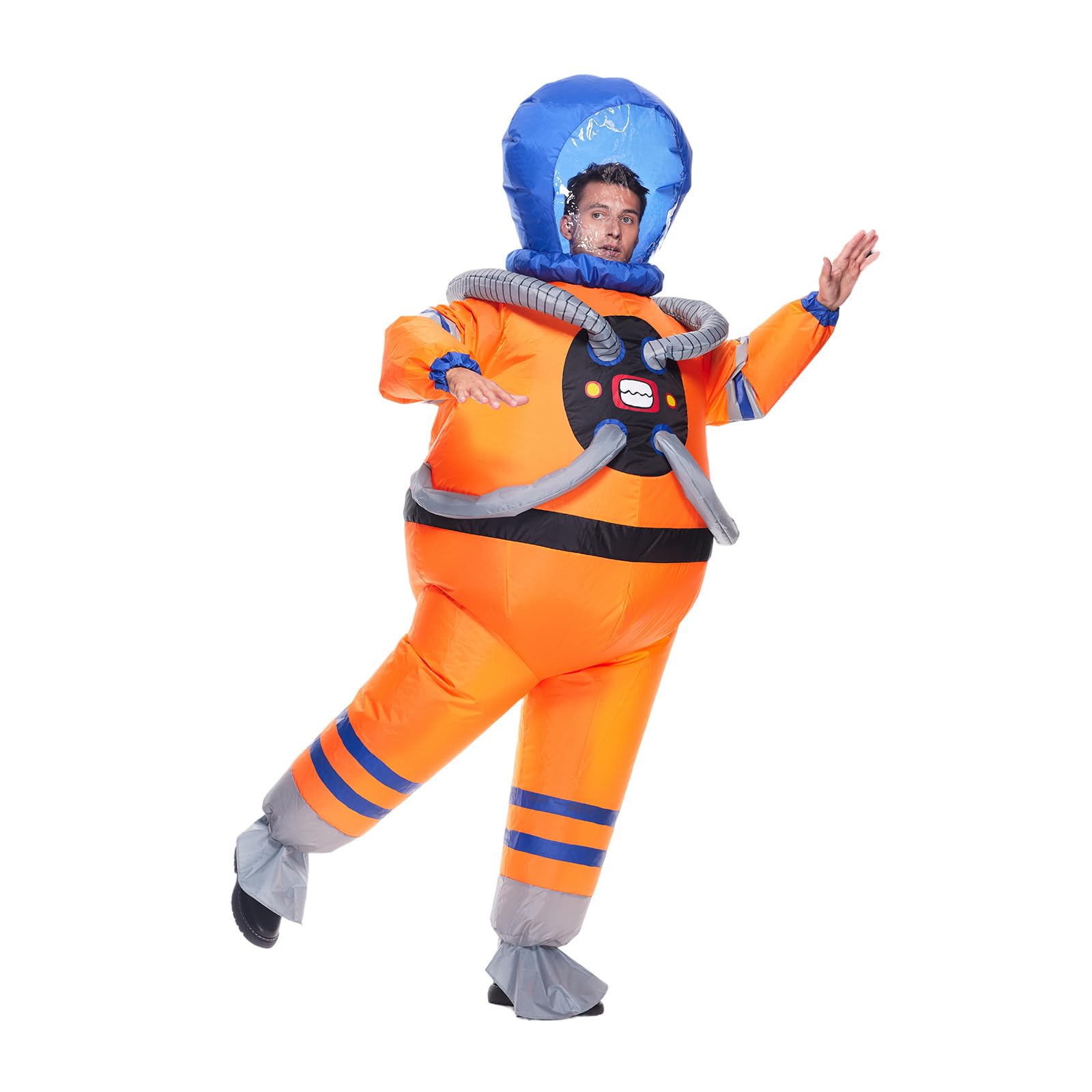 EraSpooky Men Inflatable Astronaut Costume Funny Blow Up Suit for Adults