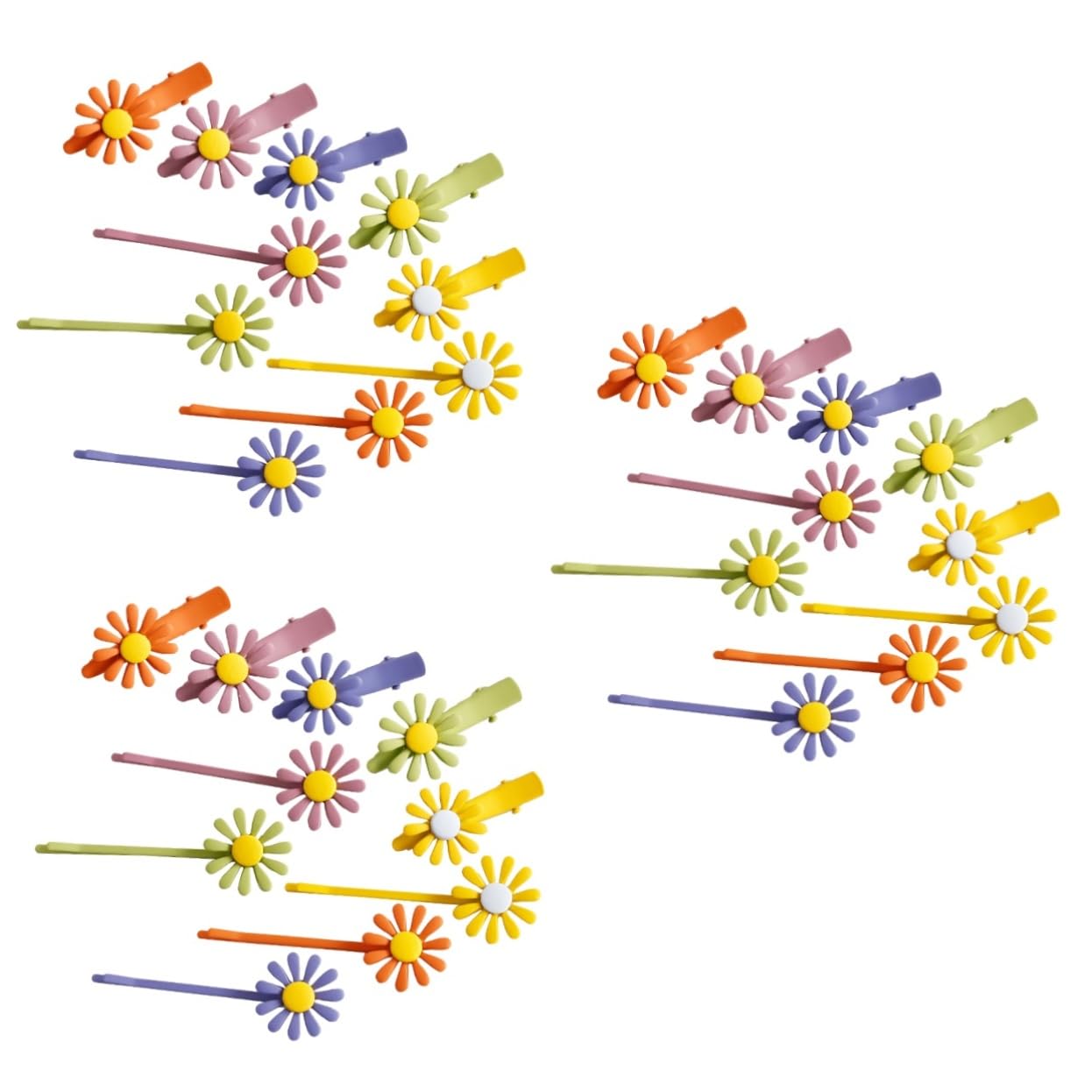 Healeved 30piezas Pinzas Para Cabello Diseño De Flores Clips De Moda y Adorables Horquillas Para Niñas Varios estilos