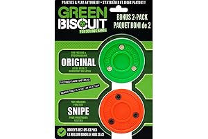 Green Biscuit Hockey Puck 2-Pack: Enhance Your Hockey Skills on and Off the Ice