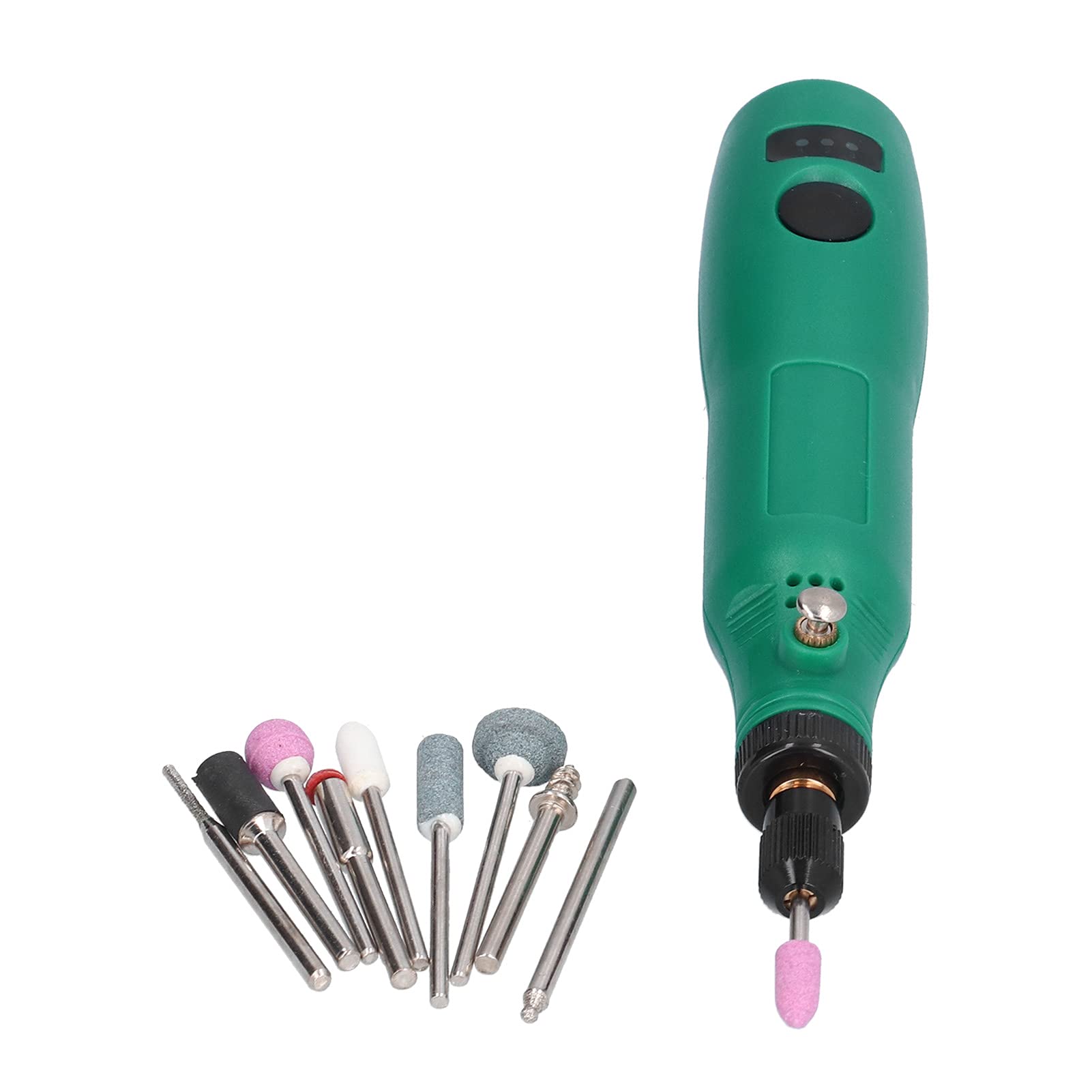 Mini smerigliatrice elettrica, mini smerigliatrice elettrica 3 kit di utensili per smerigliatura portatile senza fili a velocità variabile per fai da te