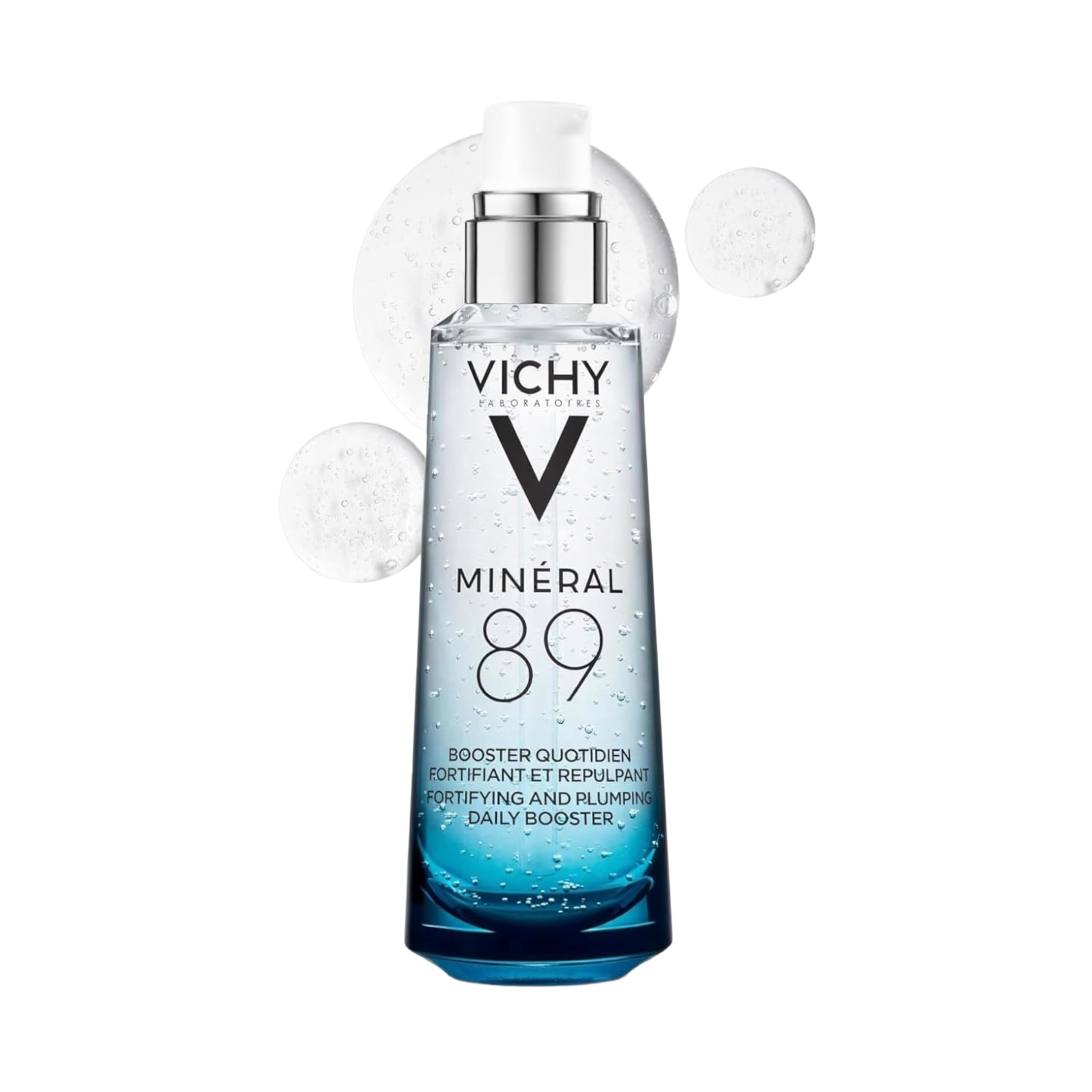 Vichy Mineral 89 Hyaluronic Acid Face Serum, Facial Gel Moisturizer and Pure Hyaluronic Acid Hydrating Serum for Sensitive or Dry Skin , 2.54 Fl Oz (Pack of 1)