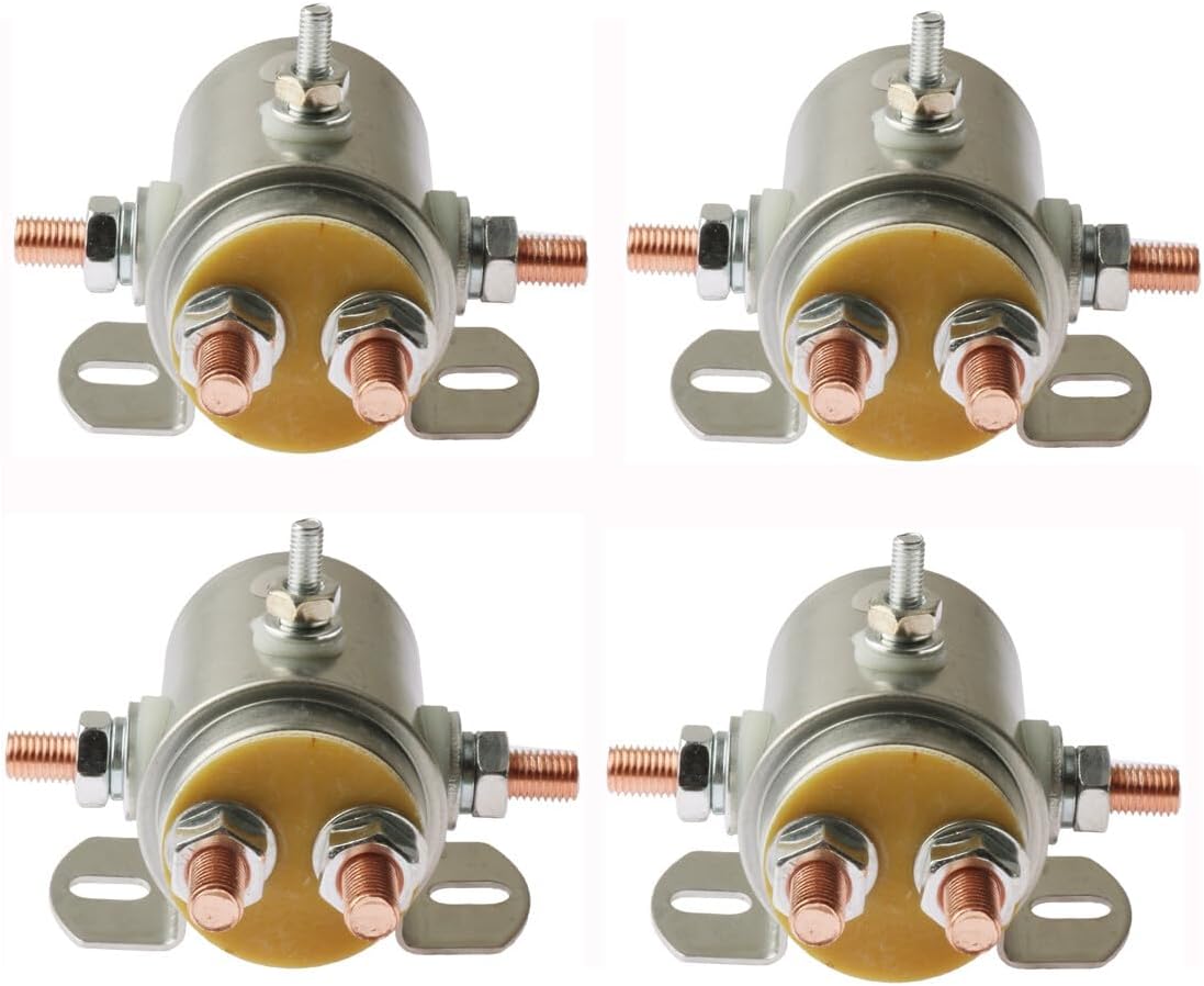 Automotive Replacement Parts 4Pcs Solenoid Relay Switch for Prestolite Ramsey Winch Golf Continuous Duty 12V Mod-A98P-5397