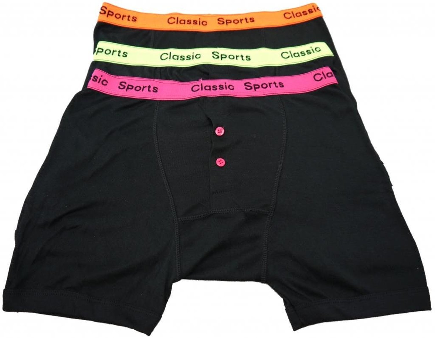 HDUK Mens Underwear6 Pairs of Mens/Boys Classic Sports Design Neon Boxers/Available in Sizes Small, Medium, Large, X Large, XX Large