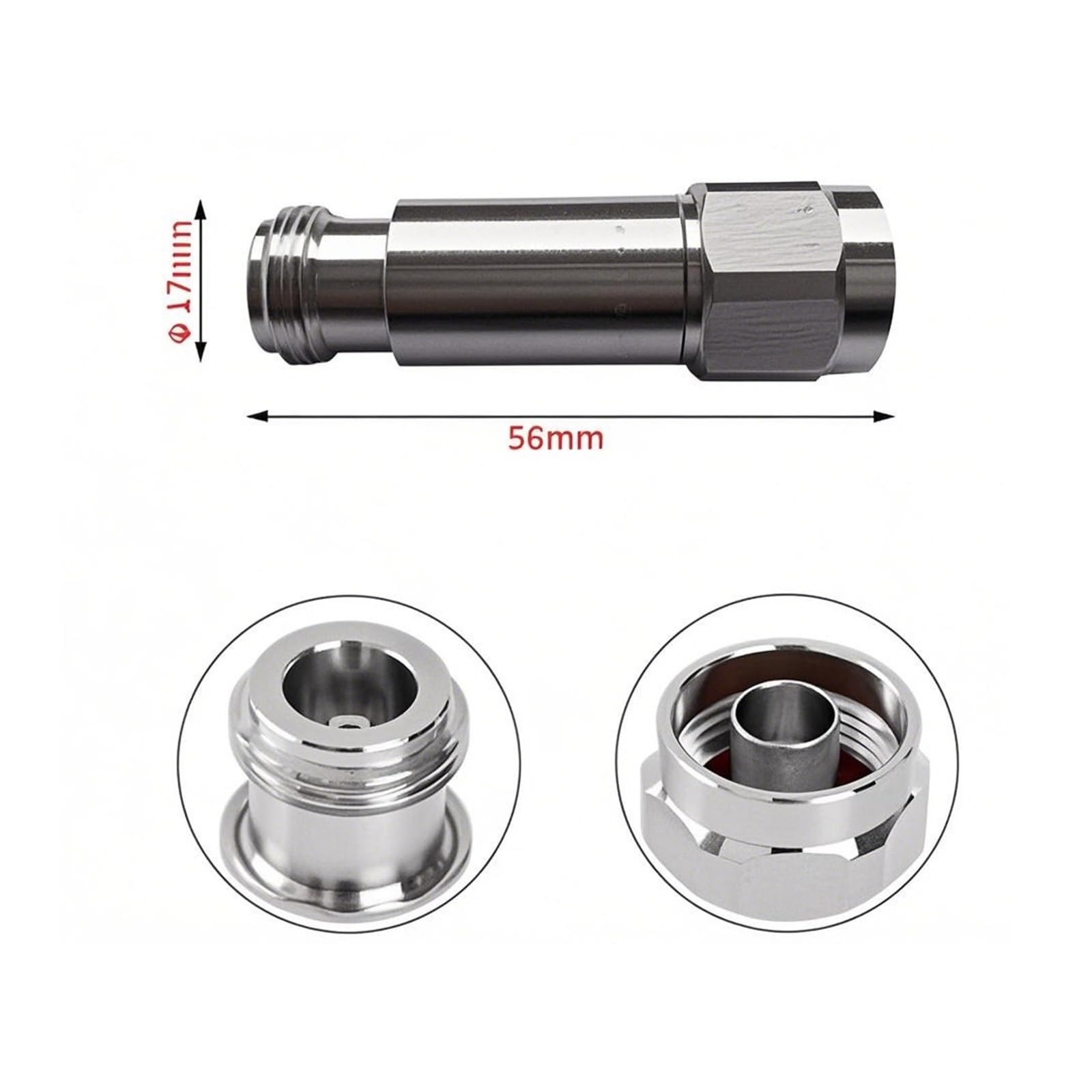 Tłumik stały 2 W R+F wtyczka N na gniazdo, częstotliwość 3 GHz/4 GHz, tłumienie 1-50 dB, impedancja 50 Ω (1 dB 3 GHz)