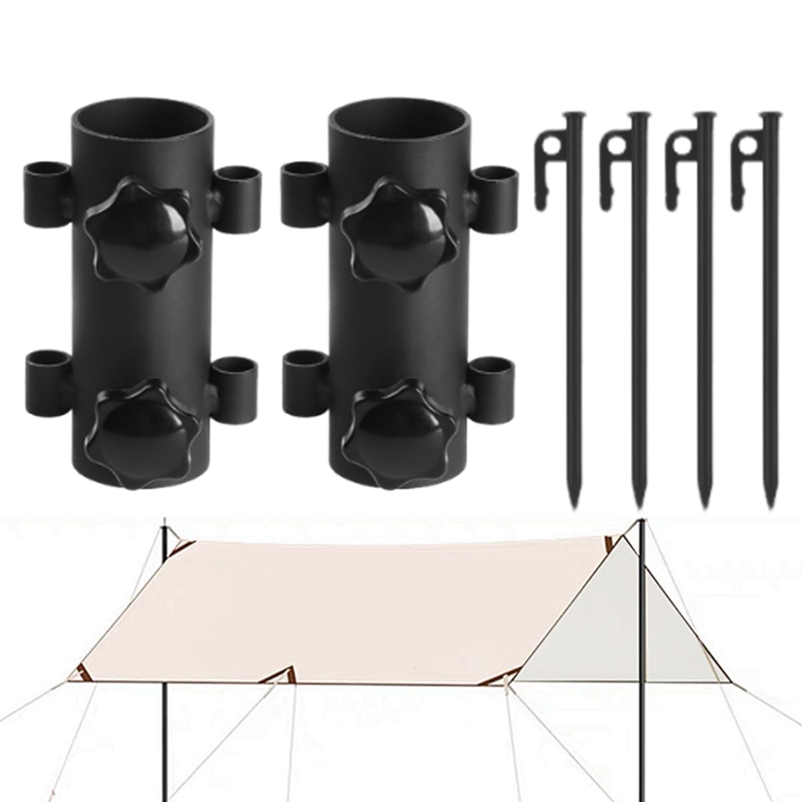 Support de fixation pour tente et stabilisateur de poteau d auvent de camping 6.5x
