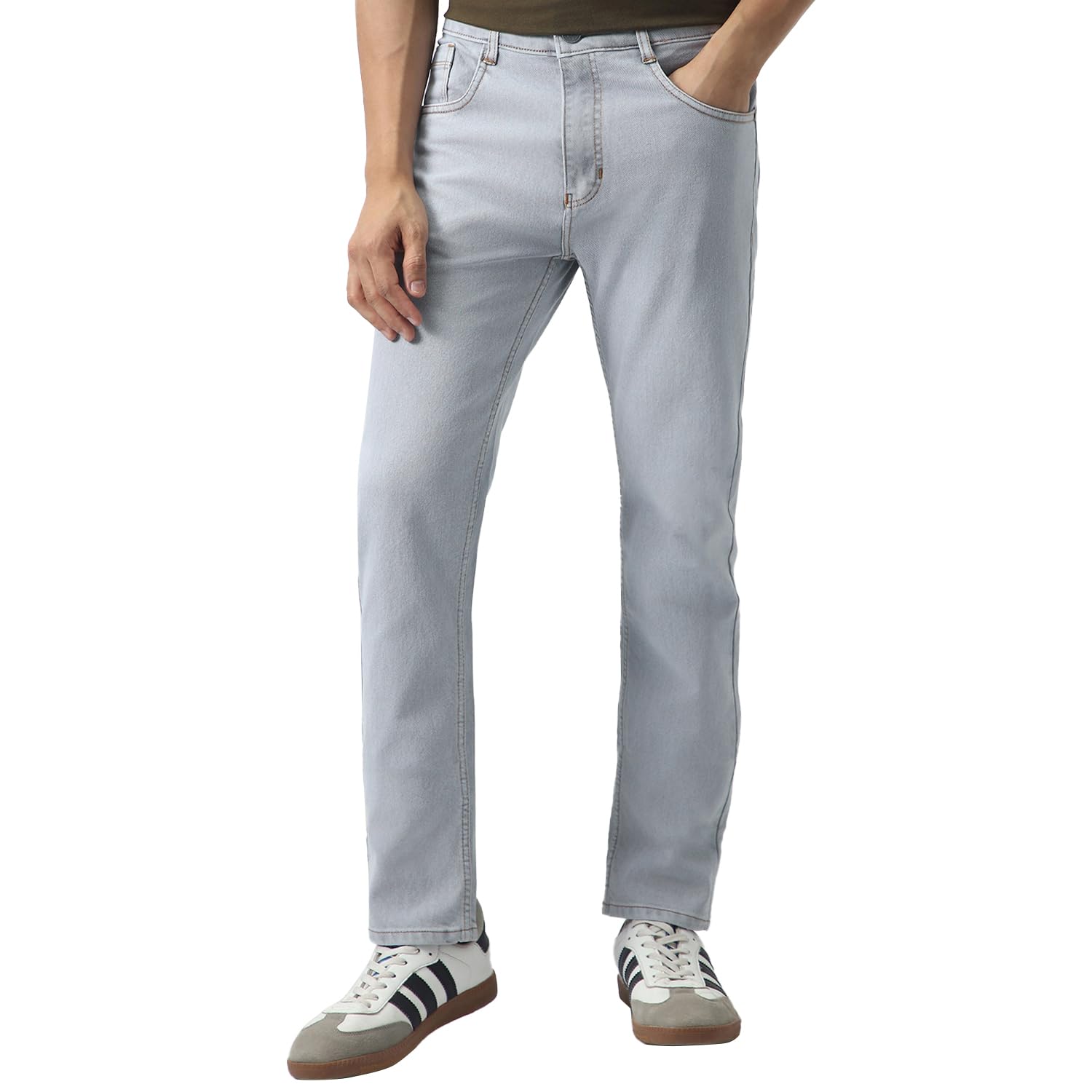 Urbano Fashion Men's Slim Fit Washed Denim Jeans Stretchable