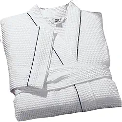 Roupão de Banho Teka Piquet Adulto Unissex Branco Leve Hotel Spa Pousada Clínica – Confortável e Resistente