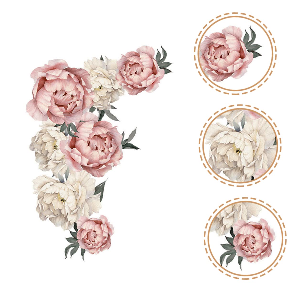 Papier peint pivoine rose 3D, papier peint amovible floral