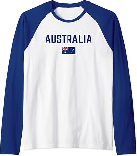AUSTRALIA Flag | Men Women Kids | AUSTRALIA Raglan Baseball Tee