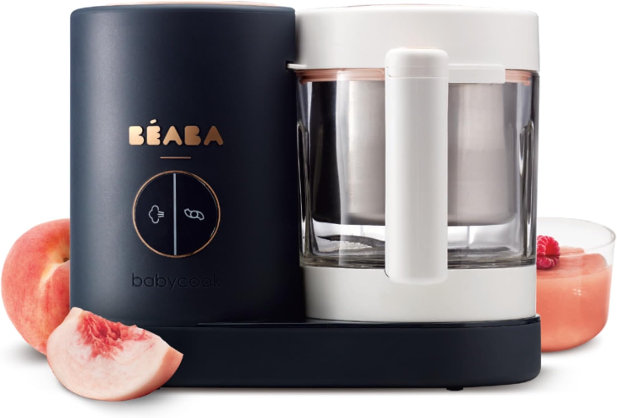 Babycook Neo - Baby Food Maker - 6 in 1 : Food Processor, Blender and Cooker - Soft Steamer Cooking - Quick Homemade Baby Food - Glass Bowl - Stainless Steel Tub - Night Blue