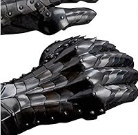 Vista 3 de Medieval Brass Gauntlets Medieval Templar Steel Functional Gauntlets for Combat