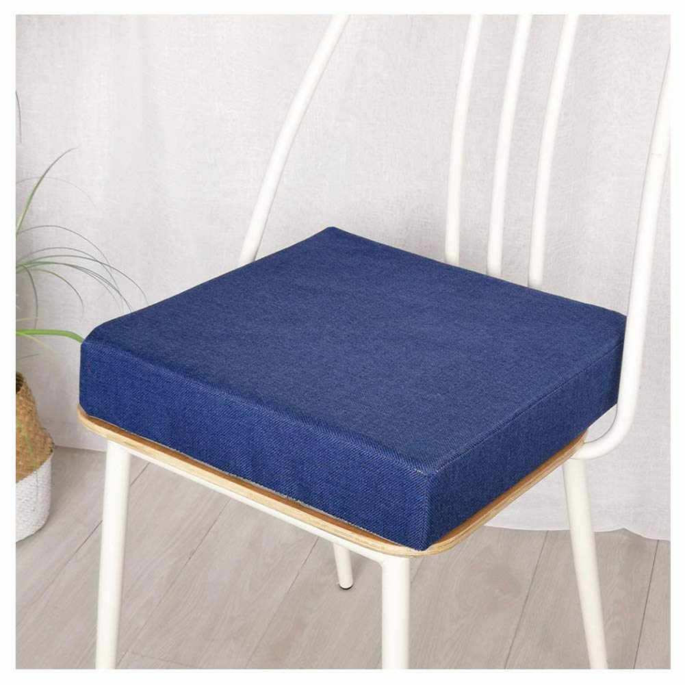 YOUCAI Chair Cushion, Armchair Booster Cushion Chair, Soft Seat Pads For Dining Chair, Padded Cushion Garden Seat Pads, Thick Square Seat Cushions Fit For Home Office Car,Blue3,40x40x5cm