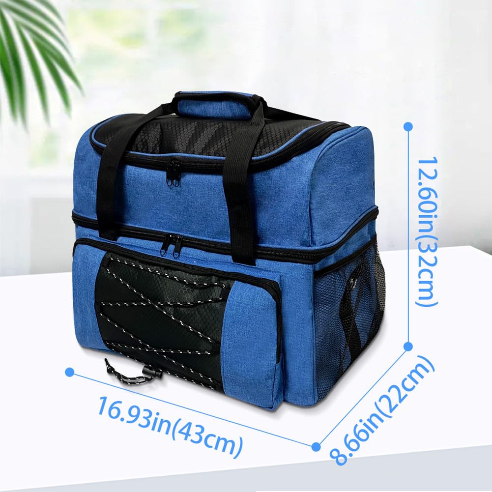 Sac de bowling pour 2 boules de bowling avec séparateur rembourré pour 1 paire de chaussures jusqu'à 16