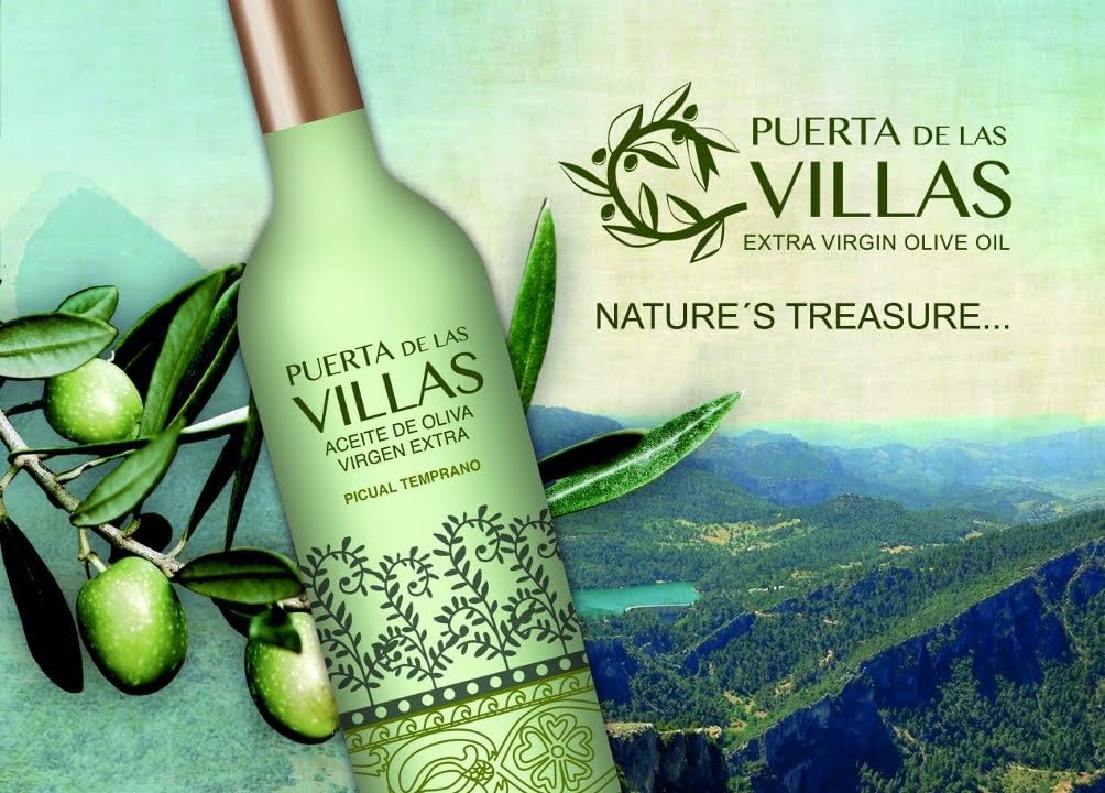 Puerta de las Villas | Aceite de Oliva Virgen Extra Picual Temprano Edición Limitada - Botella de vidrio 500 ml.