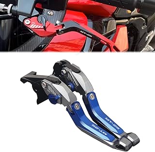 For MT25 MT-25 MT 25 mt25 2025 2024 2023 2022-2015ブレーキクラッチ5D折りたたみ式バイクアクセサリーブレーキクラッチレバーングブレーキレバーセット (チタンブルーチタン)