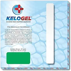 Fita em Gel de Silicone para Cicatriz Kelogel 35cm x 3cm | Tratamento para Cicatriz, Queloide e Cicatriz Hipertrófica | Silicone Grau Médico | Pós-Cirúrgica, Queimaduras e Cesárea