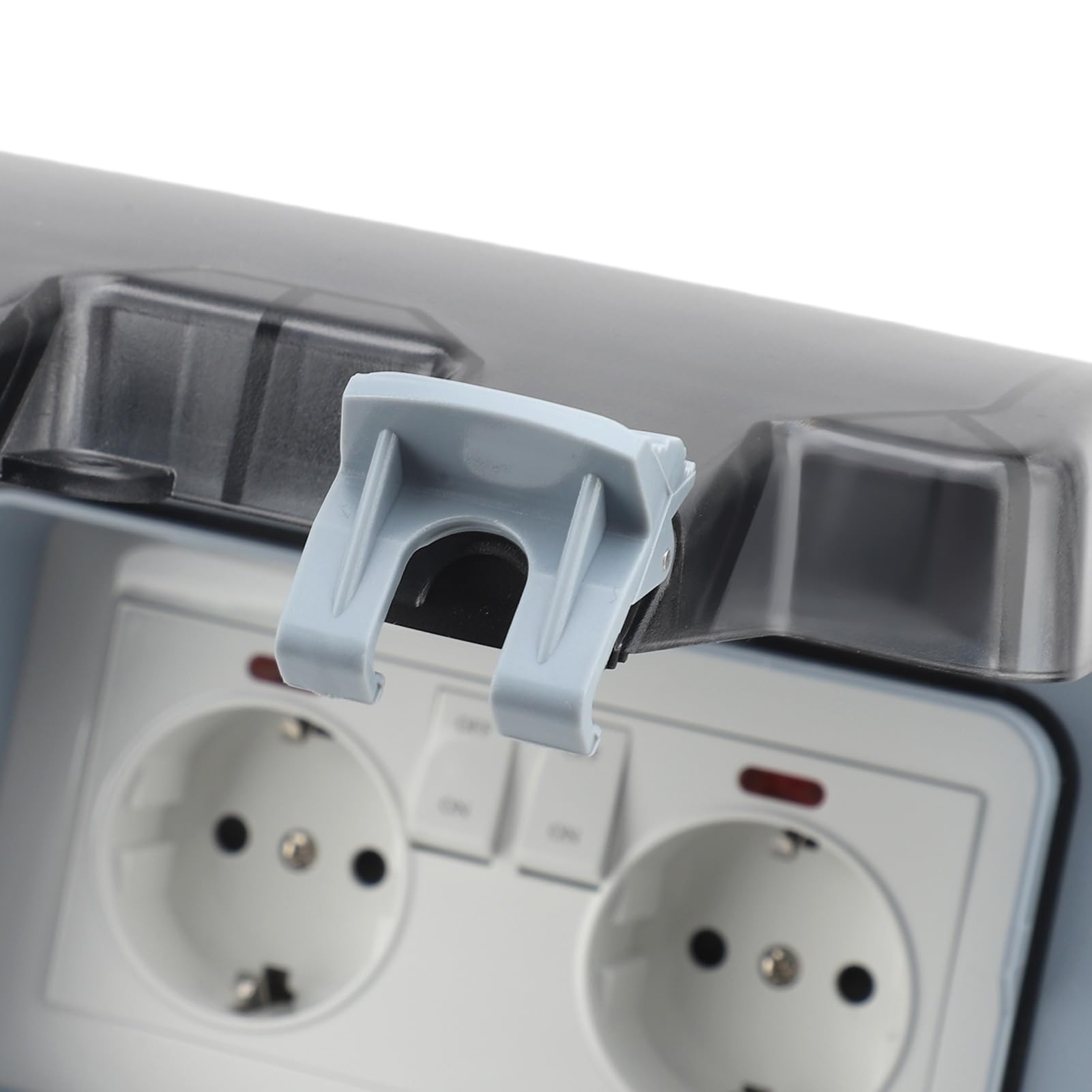 Topiky Presa di Corrente Esterna Presa Elettrica a Parete IP66 Resistente Alla Pioggia con Interruttore Indipendente e Indicatore Luminoso per Garage, Patio da Giardino (5 metri)