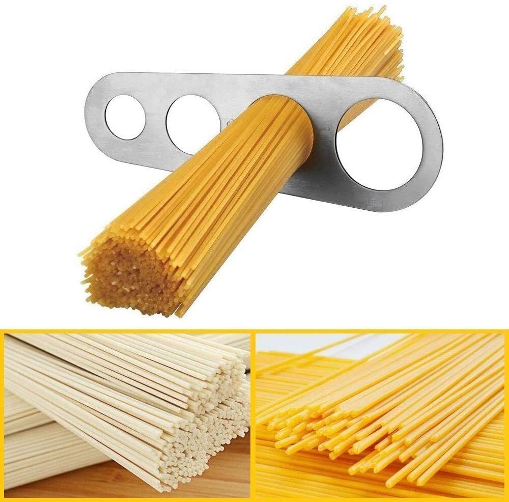 Misuratore Di Spaghetti In Acciaio Inox UILYNIU - 3 Pezzi Con 4 Fori Di Misurazione, Dosatore Pasta - Foto 8