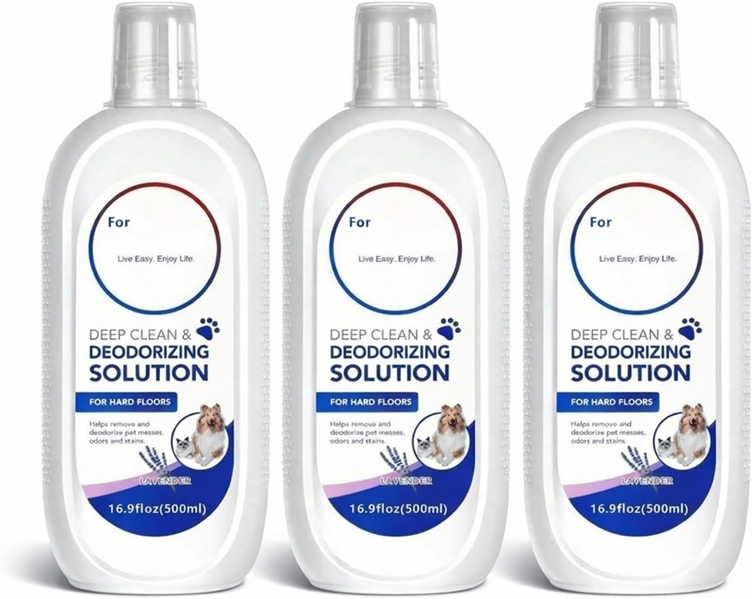 3-Pack, 500ml Floor Cleaning Solution, Compatible with Tineco iFLOOR Series & FLOOR ONE S3 / S5 / S6 / S7 / S9 Artist Series Wet & Dry Vacuums, Lavender Scent, Floor Cleaner Refill