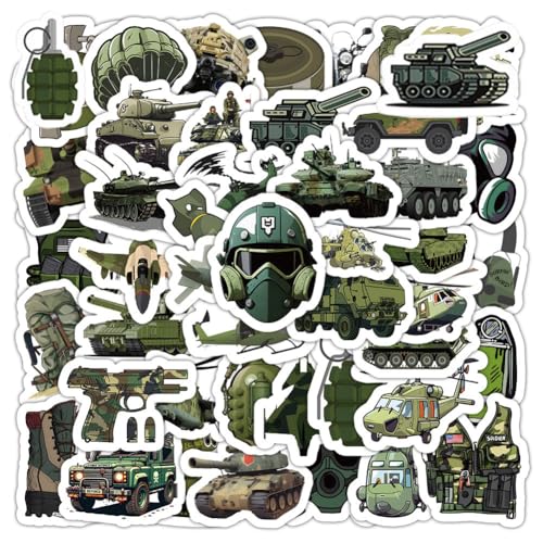 Militärausrüstung Sticker |50 Stück Armee-Waffen Motive Wasserdichte Vinyl-Aufkleber für Helme, Wasserflaschen, Fahrräder, Laptops, Kühlschränke, Koffer, Handys, Skateboards Militärausrüstung Sticker |50 Stück Armee-Waffen Motive Wasserdichte Vinyl-Aufkleber für Helme, Wasserflaschen, Fahrräder, Laptops, Kühlschränke, Koffer, Handys, Skateboards