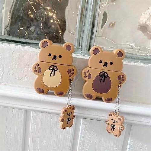 Miniatura 6 de Yatchen Funda para Airpods 3, linda funda protectora de silicona suave Kawaii con llavero a prueba de golpes, funda de carga para AirPods Pro para