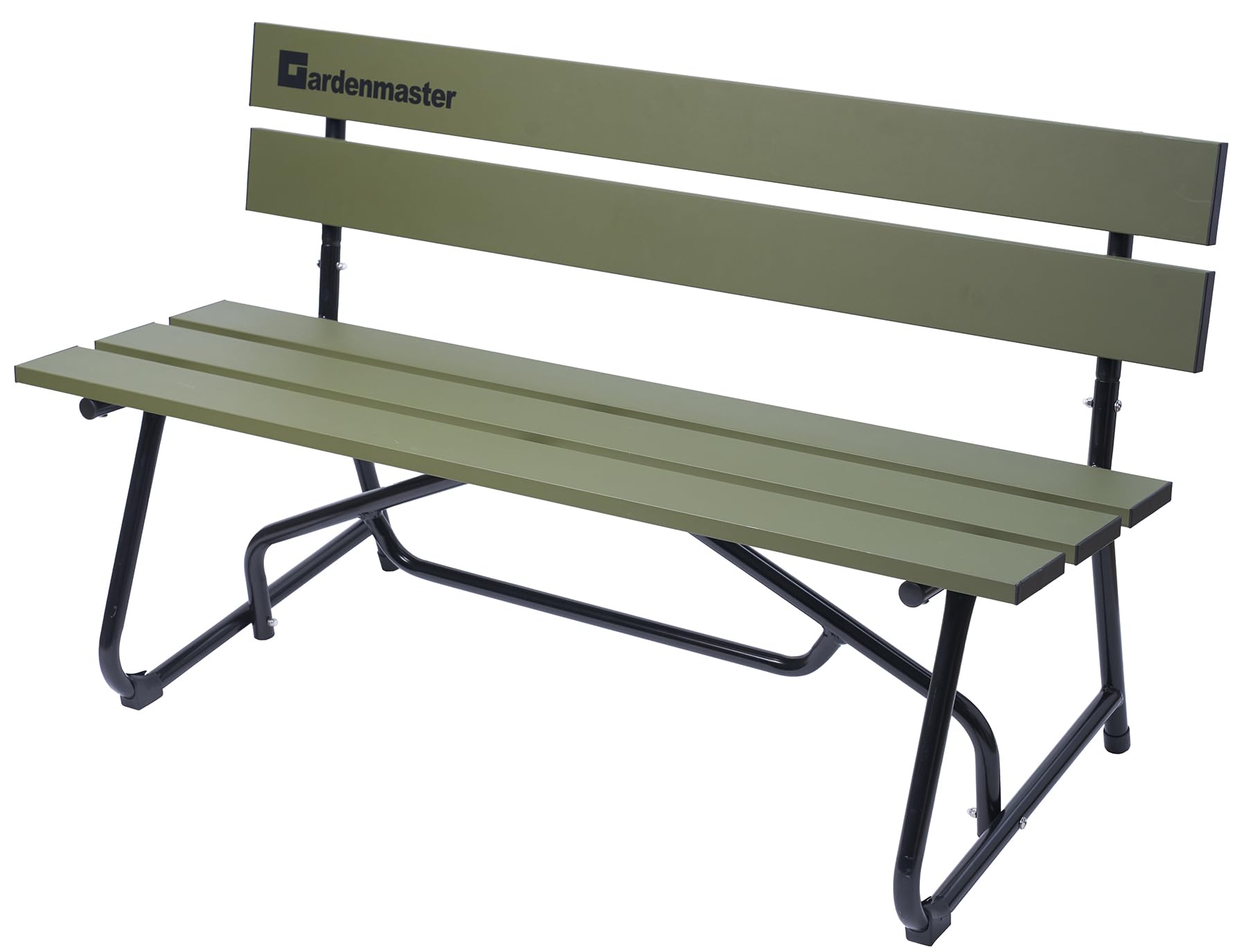 ガーデンマスター(Gardenmaster) アルミガーデンベンチ 幅120×奥行53.5×高さ69.5cm お庭 ベランダ テラス バルコニー 休憩所 KAB-1205GM オリーブ